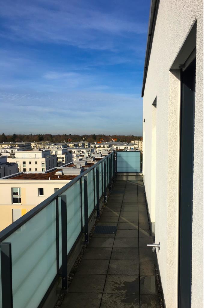 Dachterrasse mit Blick zum Nymphenburger Schlosspa Wohnung M�nchen